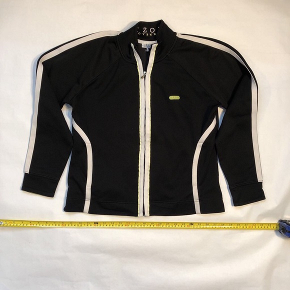 Izod Movement Womens Jacket Black White Fitted L - Picture 1 of 8
